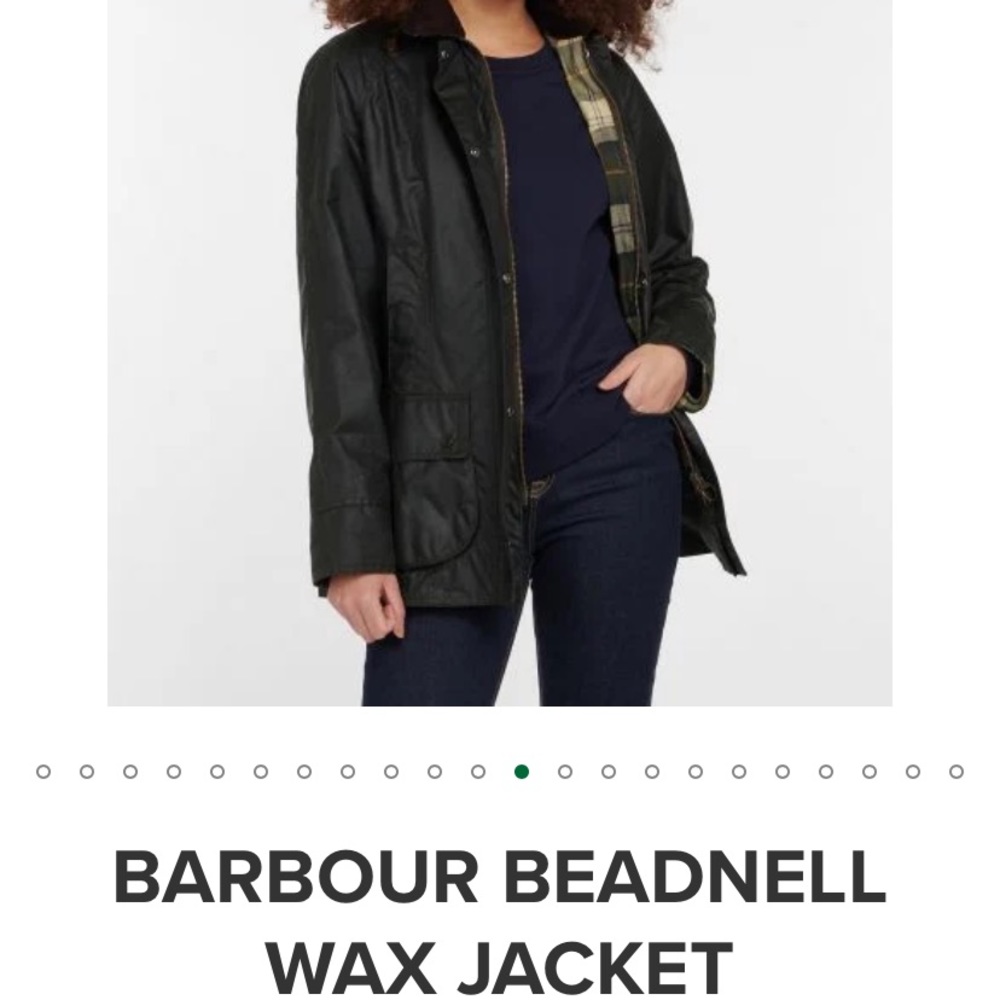 Barbour Beadnell Wax Jacket — original fit, sage color